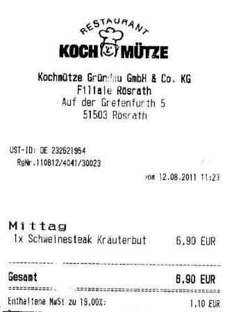 mdan Hffner Kochmtze Restaurant